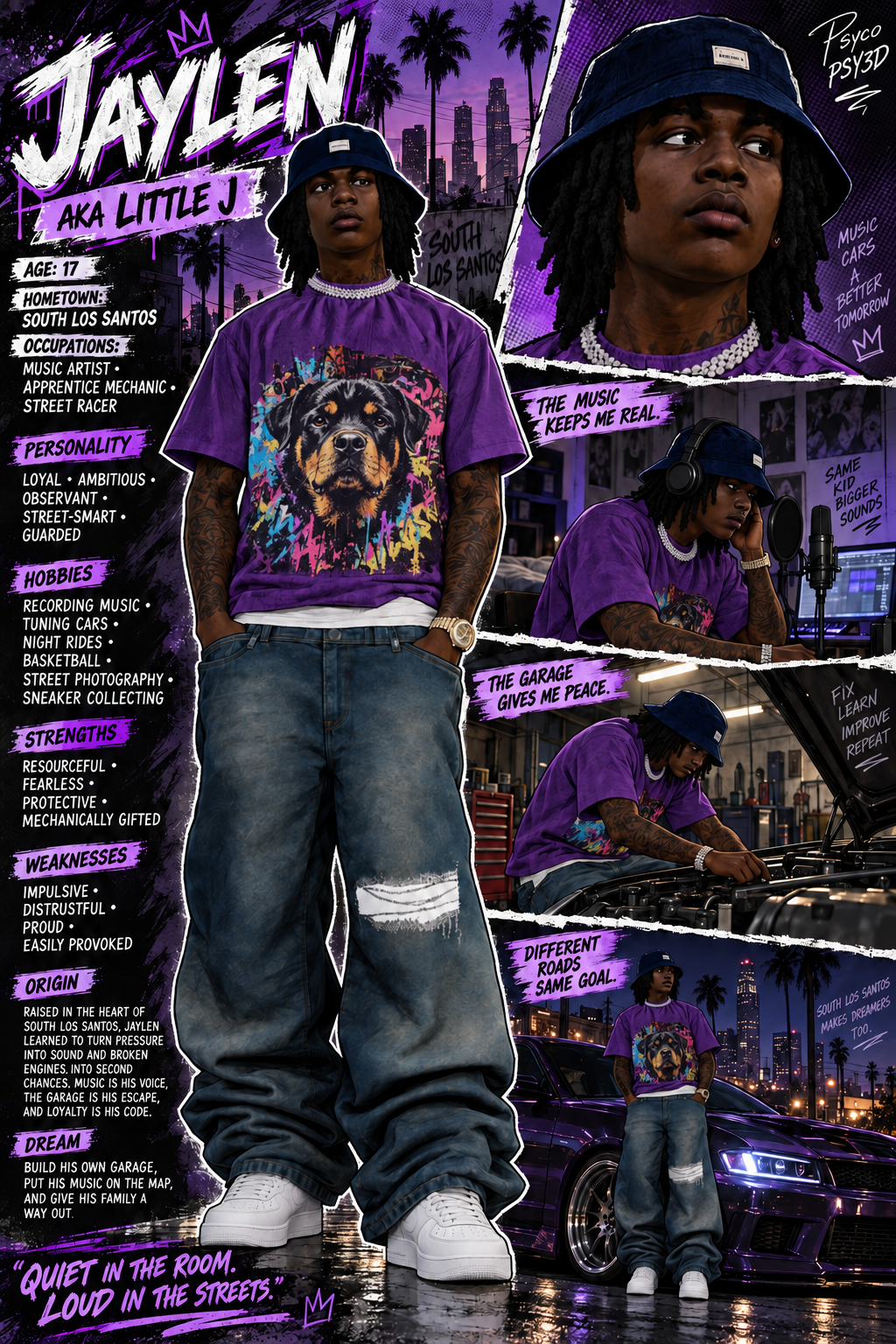 Jaylen character artwork by PSY3D Studios